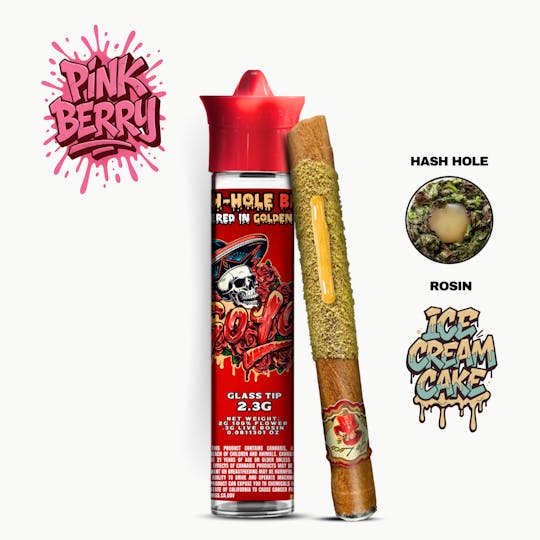 Go Loco - Go Loco - Hash Hole Blunt - Pink Berry Flower - Ice Cream Cake Rosin - 1