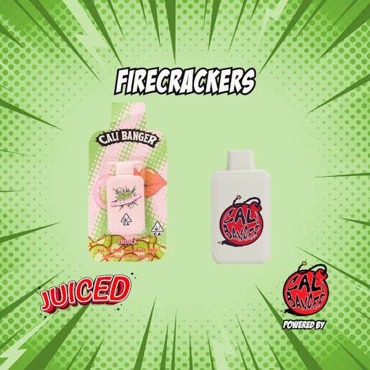 Firecracker by Cali Banger - Juiced Vape Kiwi Bubblegum 1.2 G - 1