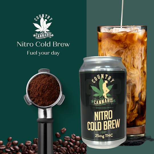 Country Cannabis - Nitro Cold Brew | Coffee Drink Beverage | 25 MG | 12oz - 1