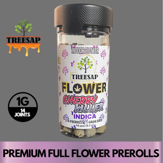 Treesap - CA - Treesap 14pk non-infused pre-rolls - Cherry Killer - Indica - 14g - 1