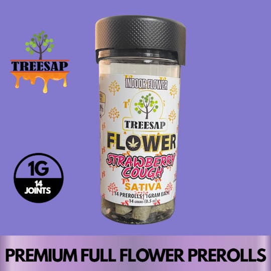 Treesap - CA - Treesap 14pk non-infused pre-rolls - Strawberry Cough - Sativa - 14g - 1
