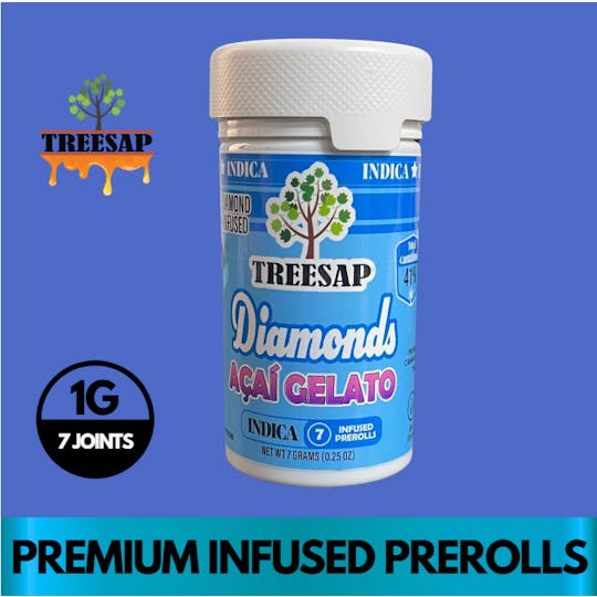 Treesap - CA - Treesap 7pk Infused pre-rolls - Acai Gelato - Indica - 7g - 1
