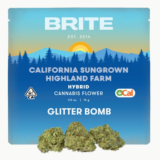 Brite Labs - BRITE Highland OCal Sun-Grown Flower (14g) - Hybrid - Glitter Bomb - 1