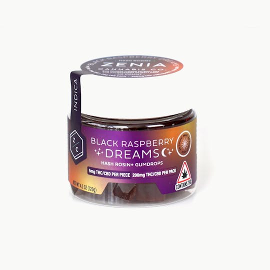 Zenia Cannabis Co - Black Raspberry Dreams - THC+CBD+CBN - 200mg:200mg:80mg - 1