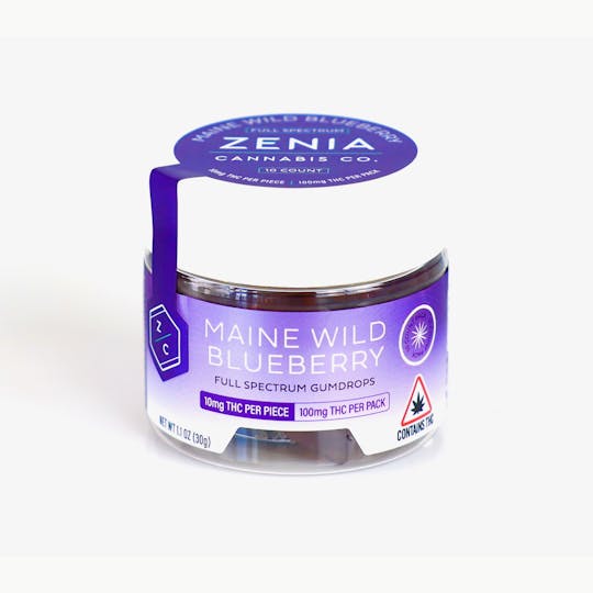 Zenia Cannabis Co - Maine Wild Blueberry Full Spectrum Gumdrops - 100mg - 1