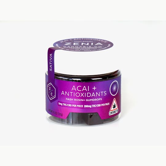 Zenia Cannabis Co - Acai+Antioxidants - THC+CBD+CBG - 200mg:200mg:80mg - 1
