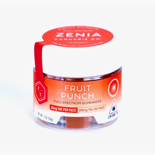 Zenia Cannabis Co - Fruit Pumch Full Spectrum Gumdrops - 200mg - 1
