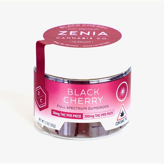 Zenia Cannabis Co - Black Cherry Full Spectrum Gumdrops - 200mg - 1