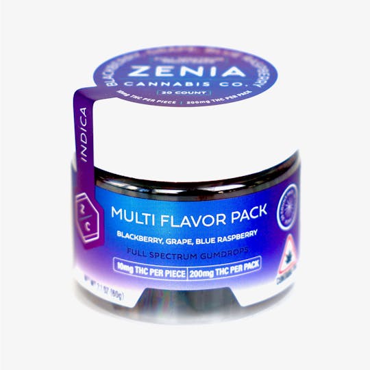 Zenia Cannabis Co - Indica Multi Flavor Full Spectrum Gumdrops - 200mg - 1