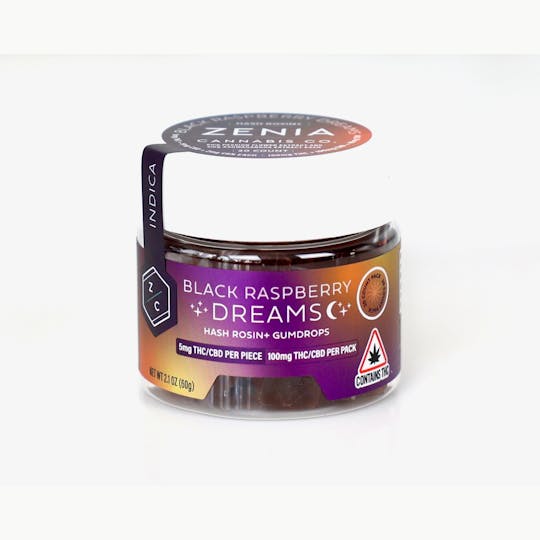 Zenia Cannabis Co - Black Raspberry Dreams - THC+CBD+CBN - 100mg: 100mg:40mg - 1