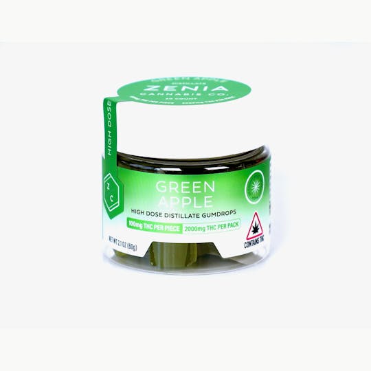 Zenia Cannabis Co - Green Apple Gumdrops - 2000mg - 1