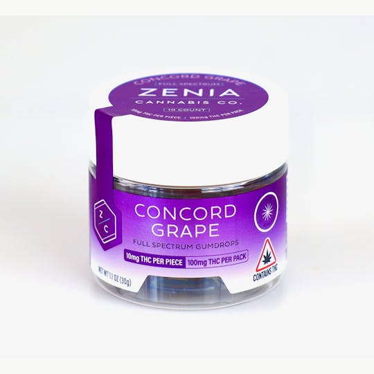 Zenia Cannabis Co - Concord Grape Full Spectrum Gumdrops - 100mg - 1