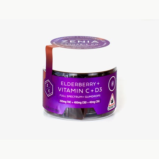 Zenia Cannabis Co - Elderberry Boost - THC+CBD+CBG - 200mg:400mg:40mg - 1