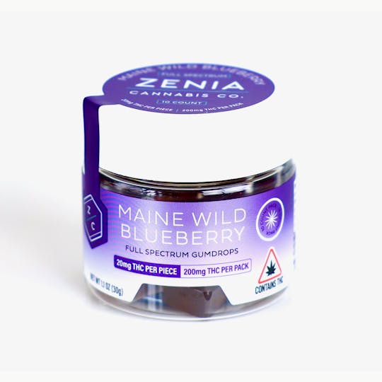 Zenia Cannabis Co - Maine Wild Blueberry Full Spectrum Gumdrops - 200mg - 1
