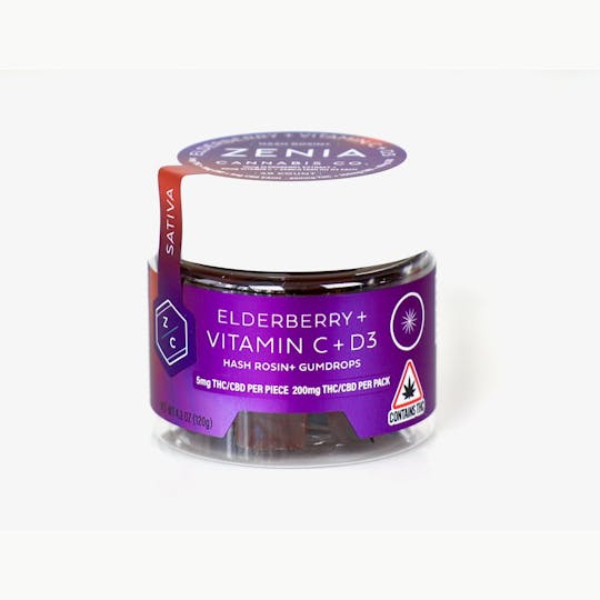 Zenia Cannabis Co - Elderberry Boost - THD+CBD+CBG - 200mg:200mg:80mg - 1