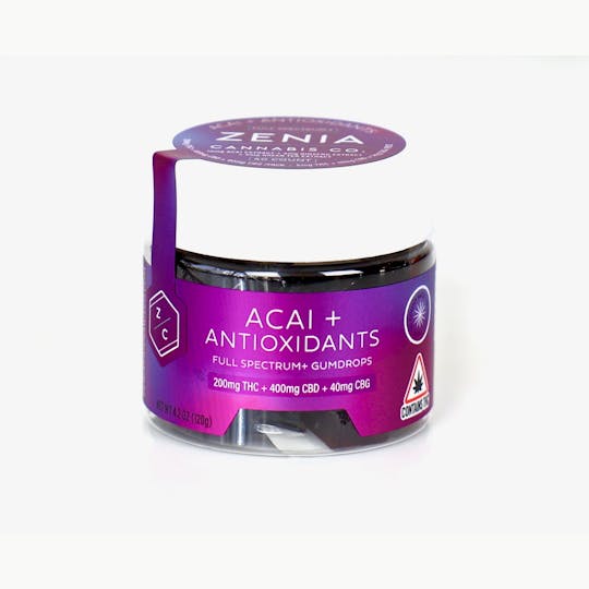 Zenia Cannabis Co - Acai + Antioxidants - THC+CBD+CBG - 200mg:200mg:40mg - 1