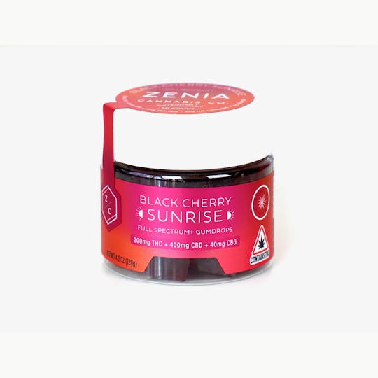 Zenia Cannabis Co - Black Cherry Sunrise - THC+CBD+CBG - 200mg:200mg:40mg - 1