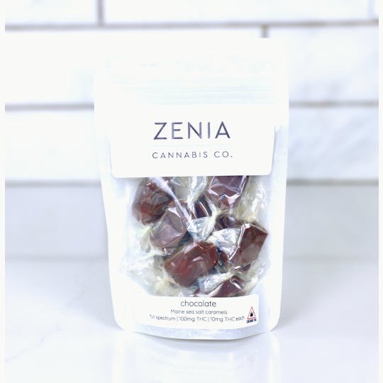 Zenia Cannabis Co - Chocolate Maine Sea Salt Full Spectrum Caramels - 100mg - 1