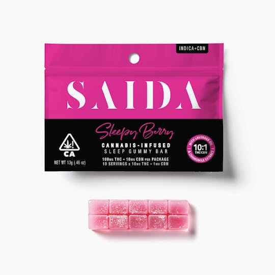 Saida - Saida - Gummy Bar - Sleepy Berry (Distillate, CBN) - 1