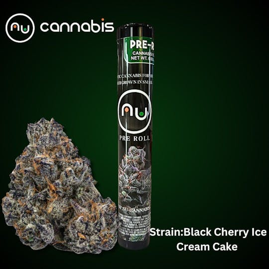 Nu Cannabis Brand - NuCannabis - Black Cherry Ice Cream Cake 1.2g - PRE ROLL - 1