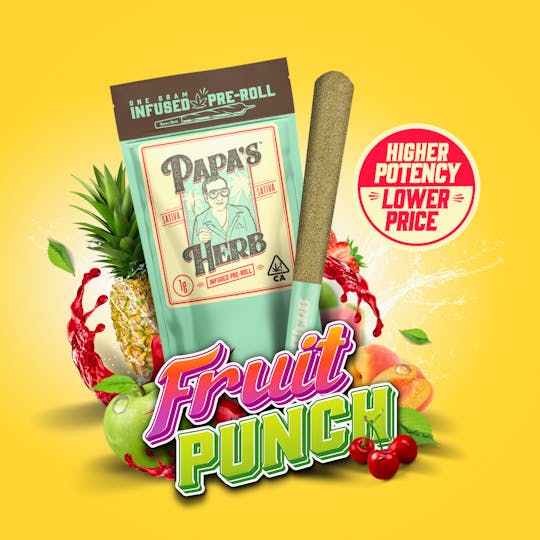 Papa's Herb - Fruit Punch (1g) Infused Preroll - 1