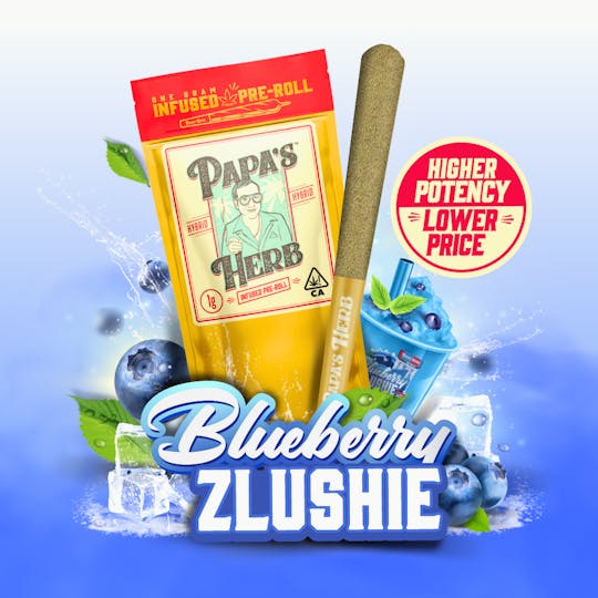 Papa's Herb - Blueberry Zlushie (1g) Infused Preroll - 1