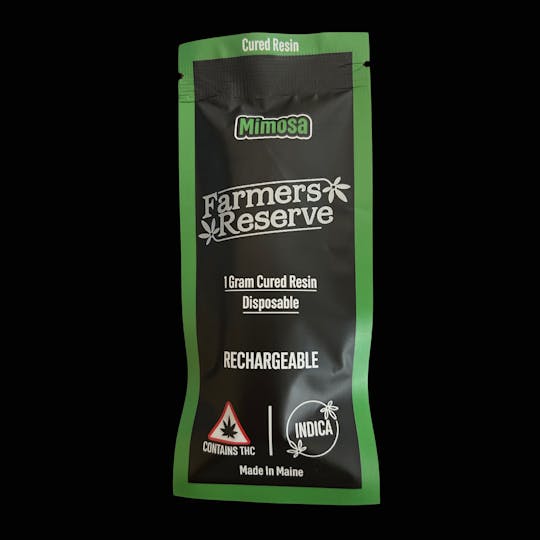 Farmers Reserve - 1 gram-Mimosa Cured Resin -Disposable Vape - 1