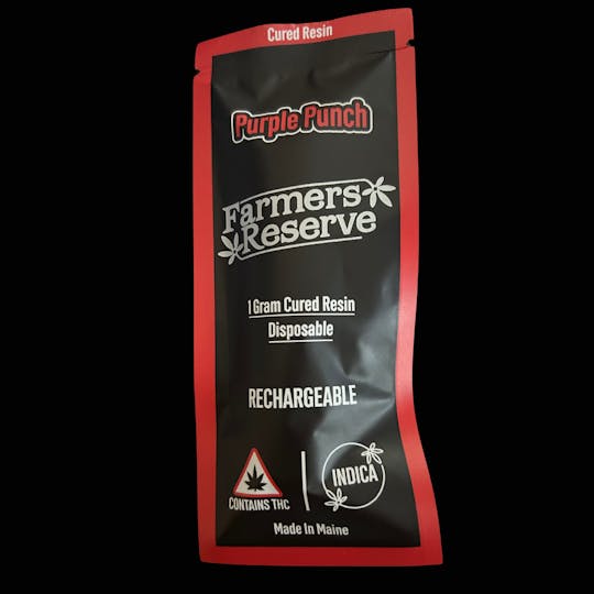 Farmers Reserve - 1 gram-Purple Punch Cured Resin -Disposable Vape - 1