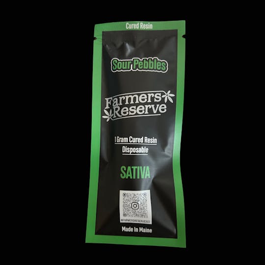 Farmers Reserve - 1 gram-Sour Pebbles Cured Resin -Disposable Vape - 1