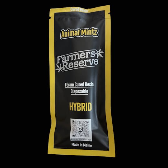 Farmers Reserve - 1 Gram- Animal Mints cured Resin Disposable. Rechargeable - 1