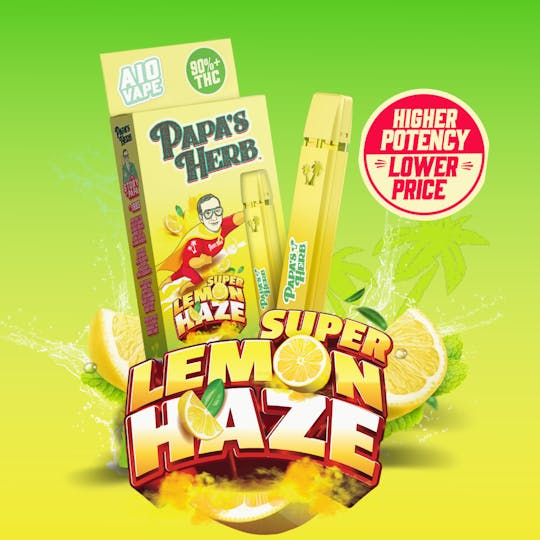 Papa's Herb - Super Lemon Haze (1g) AIO Vape Cartridge - 1