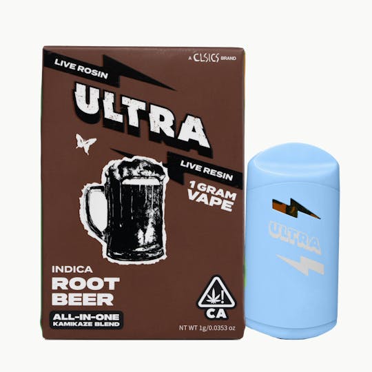 Ultra - Root Beer - 1g Live Rosin/Live Resin All-In-One Vape - 1