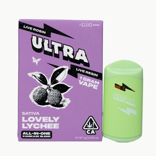 Ultra - Lovely Lychee - 1g Live Rosin/Live Resin All-In-One Vape - 1