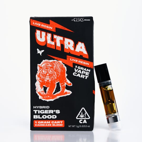 Ultra - Tiger's Blood - Live Rosin/Live Resin Vape Cartridge 1g - 1