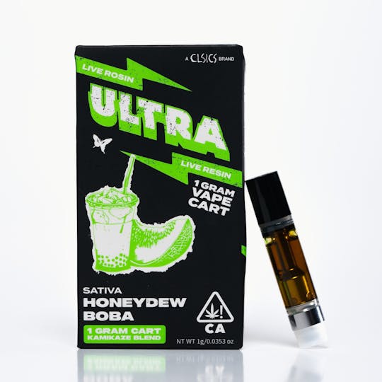 Ultra - Honeydew Boba - Live Rosin/Live Resin Vape Cartridge 1g - 1