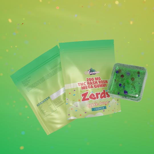 Amnesia MI - Apple Burst - Hash Rosin Gummies with Nerds 200mg (1 pk) - 1