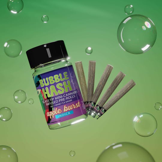 Amnesia MI - Apple Burst - Bubble Hash Infused Glass Tip Pre Roll Pack 3.5g (5 Pack) - 1