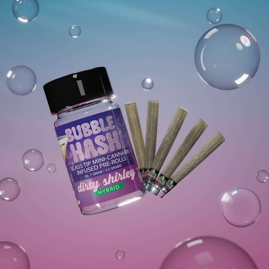 Amnesia MI - Dirty Shirley - Bubble Hash Infused Glass Tip Pre Roll Pack 3.5g (5 Pack) - 1