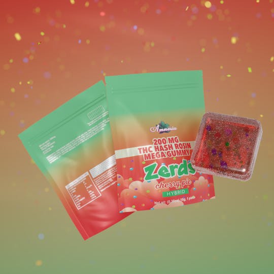 Amnesia MI - Cherry Pie - Hash Rosin Gummies with Nerds 200mg (1 pk) - 1