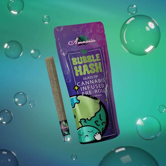 Amnesia MI - OG - Glass Tip Bubble Hash Infused Pre Roll 1.3g - 1