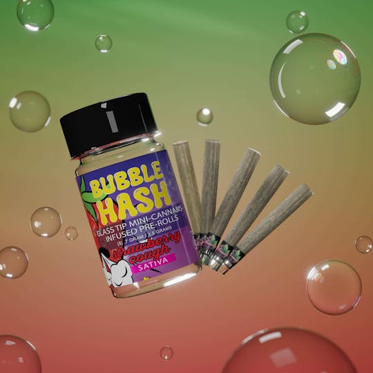 Amnesia MI - Strawberry Cough - Bubble Hash Infused Pre Roll Pack 3.5g (5 Pack) - 1