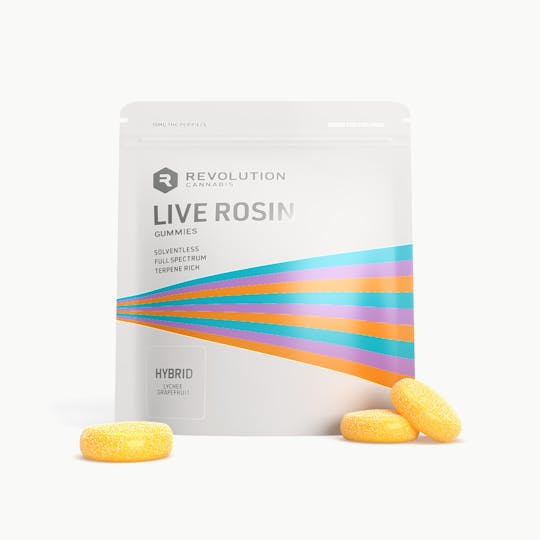 Revolution Cannabis - Revolution | Hybrid Lychee Grapefruit | Live Rosin Gummies | 10pk - 1