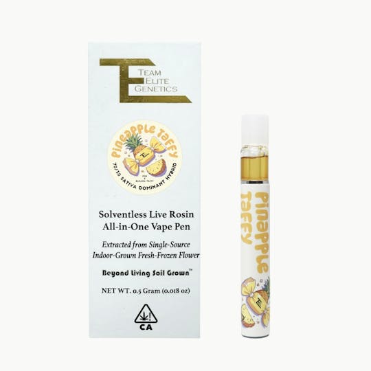 Team Elite Genetics - Pineapple Taffy AIO Solventless Rosin Vape - 1
