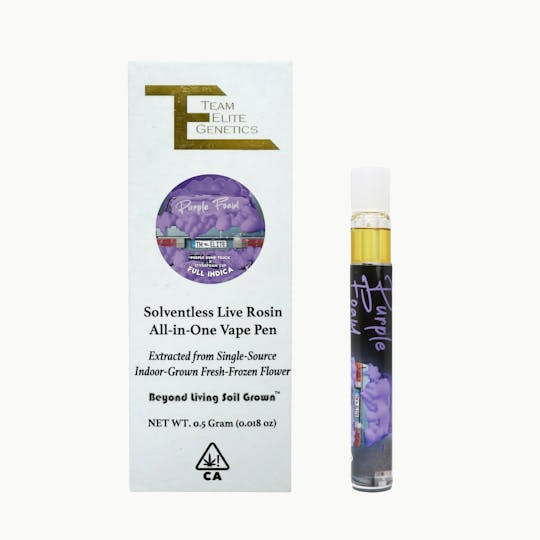 Team Elite Genetics - Purple Foam AIO Solventless Rosin Vape - 1
