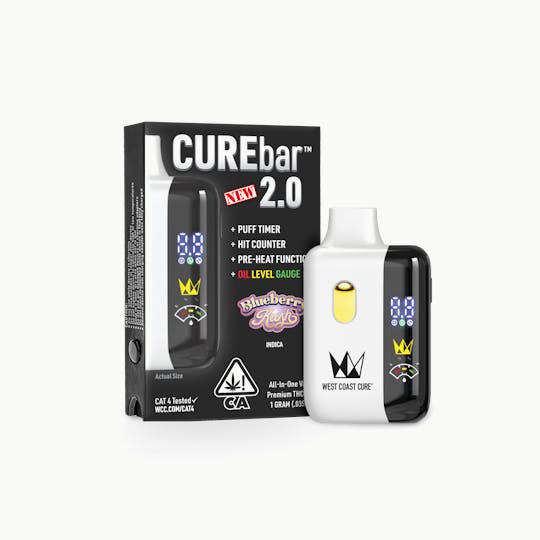 West Coast Cure - Blueberry Kush - 1G AIO CUREbar 2.0 - 1