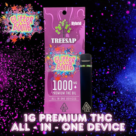 Treesap - CA - Treesap 1g AIO Disposables- Glitter Bomb - 1