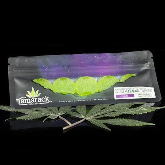 Tamarack Cannabis - Tamarack | Regular Strength Sour Gummies 5pk - Green Apple (Day) - 1
