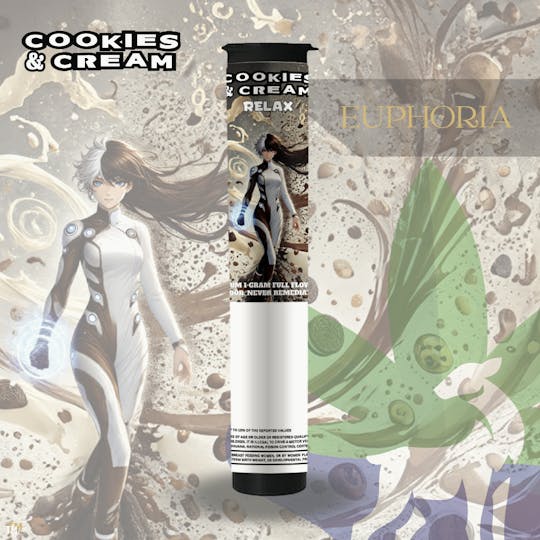 Euphoria Brand - Cookies & Cream | Euphoria | Pre-Roll | 1g - 1
