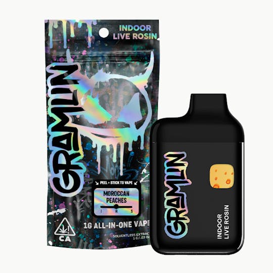 Gramlin - Moroccan Peaches Indoor Live Rosin AIO 1g Vape - 1