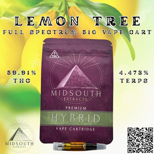 MidSouth Extracts - 1g 510 - Lemon Tree - 59.91% - 1